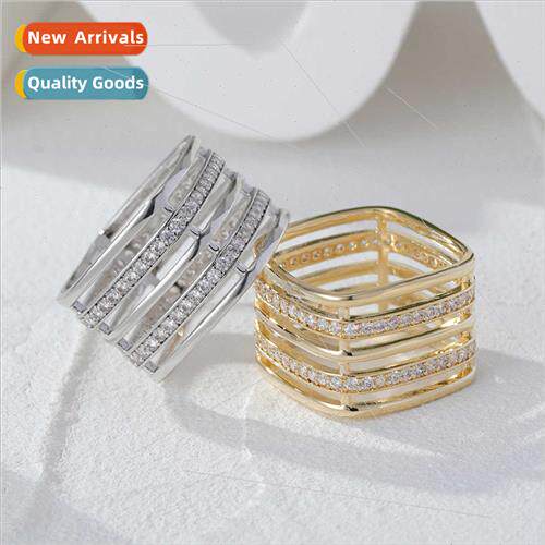 Fashion mple Square Scarf Clasp Ring Korea Copper Micro Set