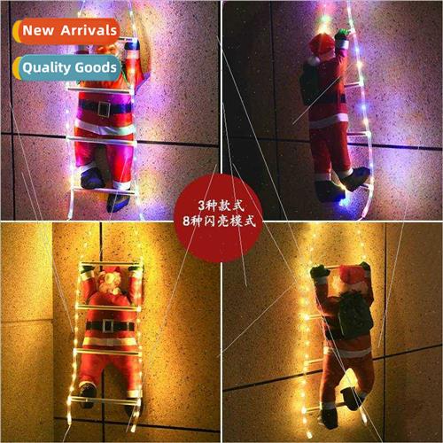 2021 LED light tube climbing ladder Santa Claus doll doll pe