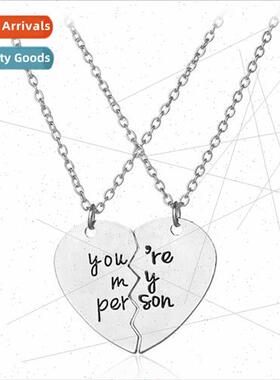 jewelry 2017 new letters you are my person two petals splici