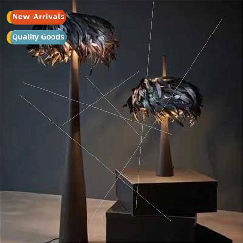 Scandinavian minimalist feather living room floor lamp vinta