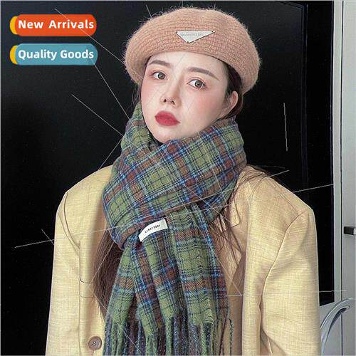 2023 fall winter new Korean Dongdaemun imation cashmere plai