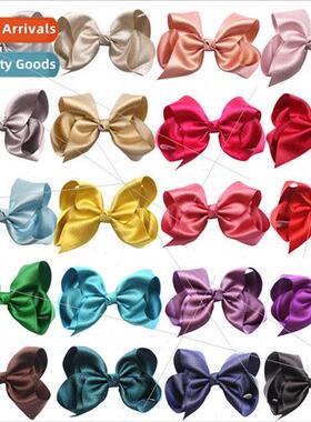 Europe 4inch Children Bow Hair Clip Jewelry Gold lver Weft W