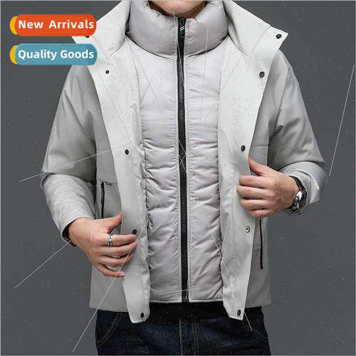 Down jacket men winter thickened 2023 new work fashion silho