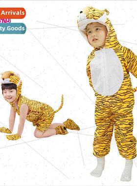 Children festival tiger long-sleeved permance clothes spring