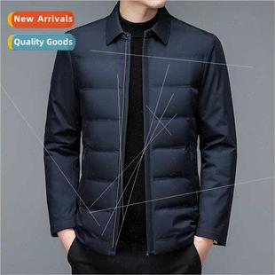 aged men whe jacket duck lapel middle thickened Down winter