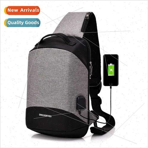 2018 new USB charging diagonal cross-body bag outdoor leisur