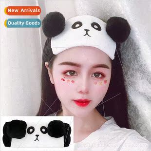 band cute cartoon face hair panda wash Miao