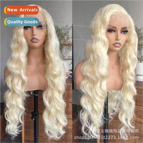 Europe Front Lace Wigs Women Blonde Long Big Wave Curly Long