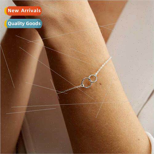 simple stainless steel gold-plated round bracelet Korea holl
