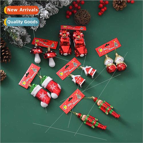 8CM House Christmas Decoration Supplies Plastic Plating Sant