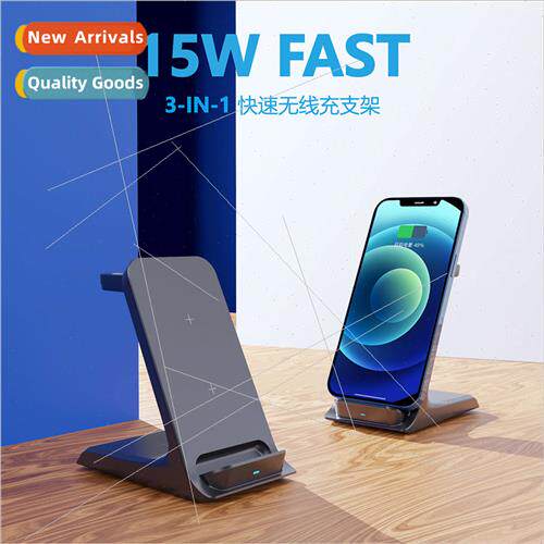 New three-in-one vertical desktop wireless charger 适用 Appl