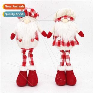 old man iron Christmas red faceless foot plai doll