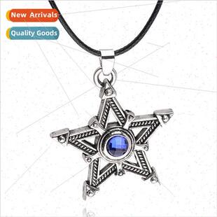 Europe goblin tail black rock shooter pentagram alloy diamon