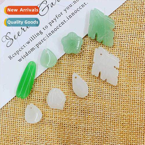 Glazed glass beads crystal beads imation jade petals DIY han