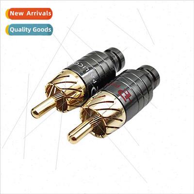 Gunmetal Lotus connector gold-plated rca header small hole L