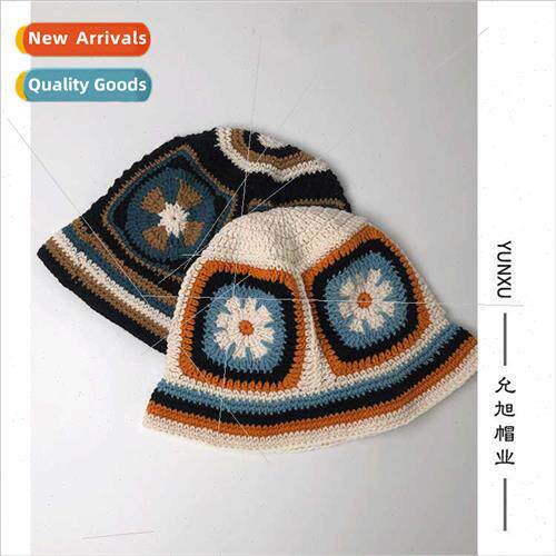 Color clashing flowers fall winter fisherman hat children Hy