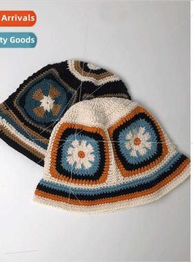 Color clashing flowers fall winter fisherman hat children Hy