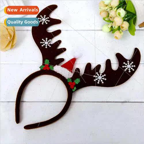 New exquise Christmas velvet large antler head button Christ
