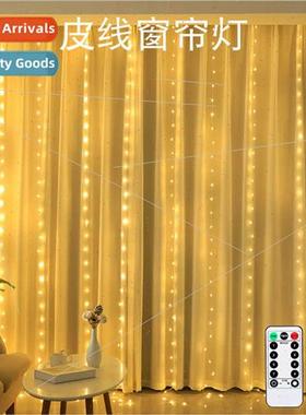ledusb leather wire curtain light string remote control 3*3