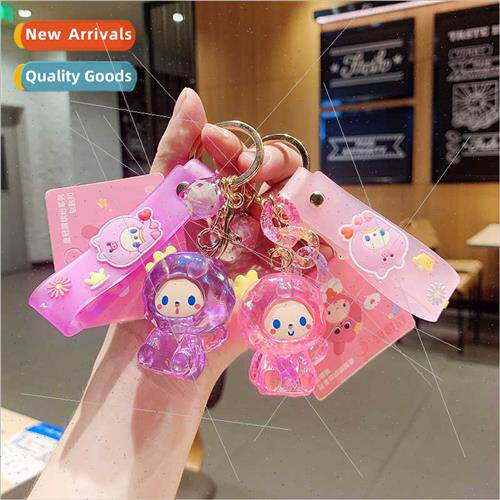 Crown monkey car key ring cute keychain creative charm doll