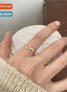 Drip Glaze Heart Zirconia Ring Set Women che Sense Index Fin