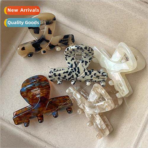 Delicate acetate plate small grab clip fashion girls side ba