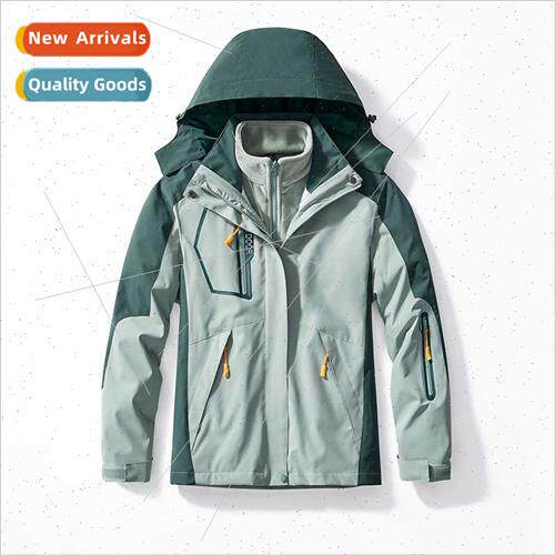 Mink fleece punching jacket women men three-in-one punching