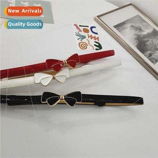fine dress hanging adjustable bow belt small Buckle simple