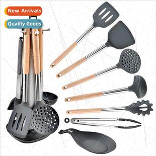 licone cookware eightPCS set wh storage holder stick cooking