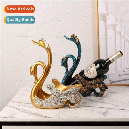 Swan red wine rack creative resin crafts ornaments home rest