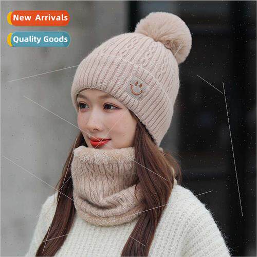 new wool ball knted cap female fall winter casual cute thick