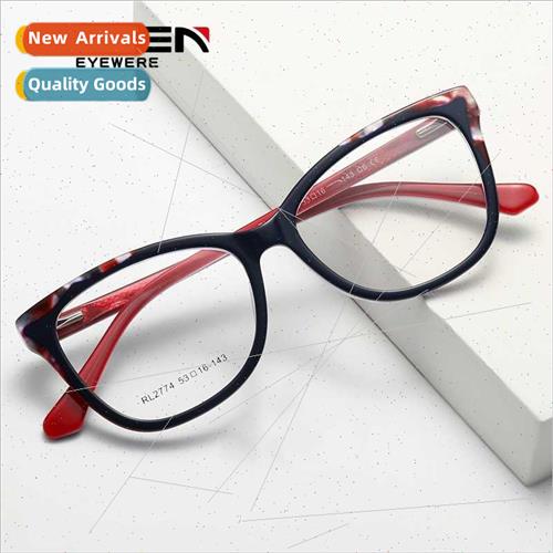 new cat eye multi-color eyeglasses frame female plate Europe-封面