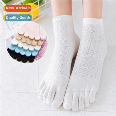 Five fingers socks Women summer cotton thin mesh spl-toe soc