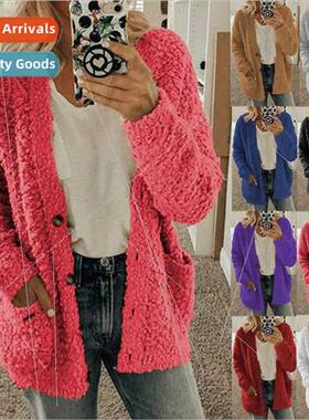 2019 Fall Winter Women Fashion Casual Sweater Coat Large ze