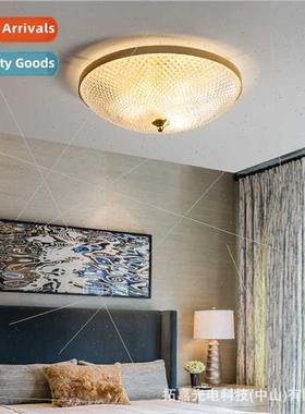 All copper ceiling light round led bedroom light light luxur