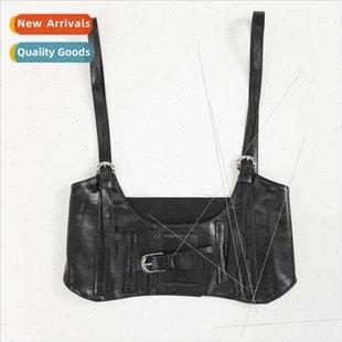sexy back belt Europe shirt fashion ladies deco texture