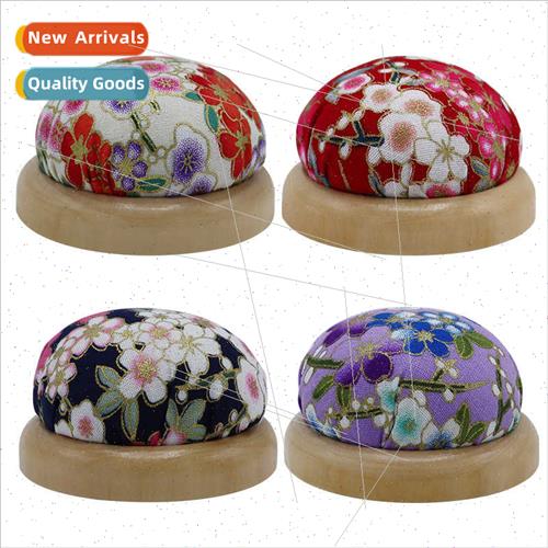 Wabi-sabi Wooden Base Needle Insert Bag Needle Ties Handmade