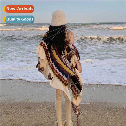 Ethnic wind shawl cape cloak cape female fall winter new han