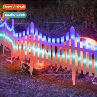 fence lights illusion Creative outdoor LED solar luminous