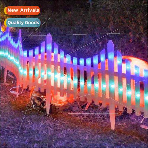 Creative luminous LED fence lights illusion solar outdoor de