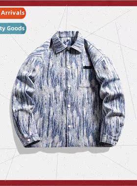 2023 Autumn new jacket men loose hipster lapel personalized