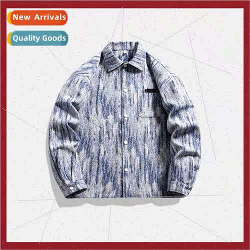 2023 Autumn new jacket men loose hipster lapel personalized