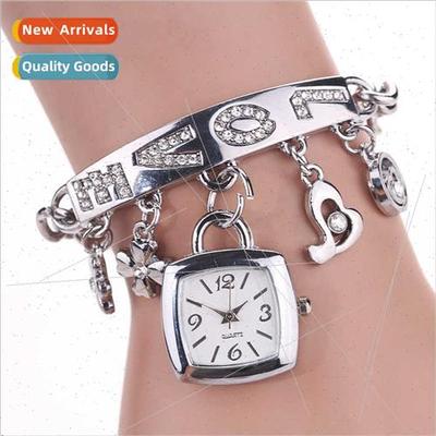 Ladies Stainless Steel Bracelet Watch Fashion LOVE Bracelet