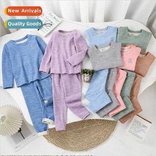 2023 Children new fall winter silk wool thermal underwear se