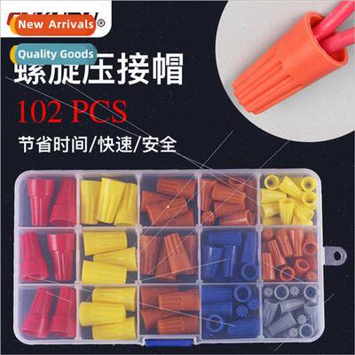 Screw Crimp Caps Wiring Terminals 102pcs Box Threaded Crimp