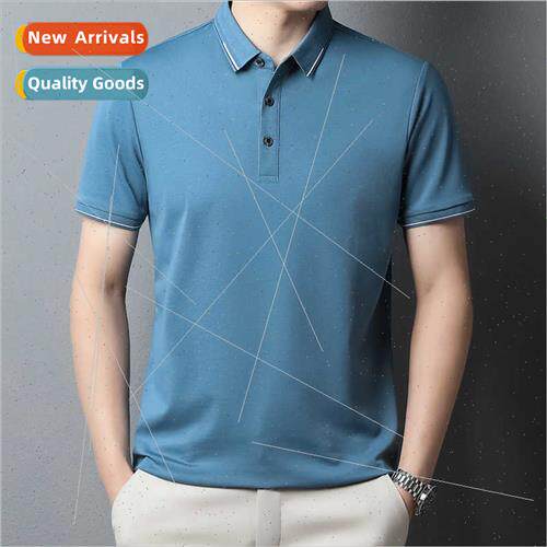 Solid color mulberry silk men short-sleeved t-shirt summer 2