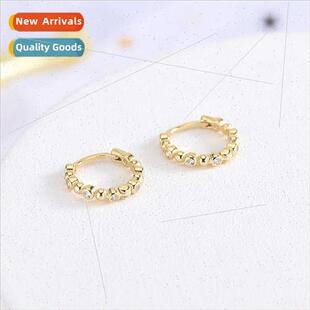 diamond s925 Korea earrings fashion zirconia silver circle