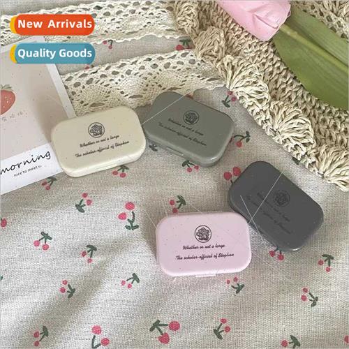 Portable contact lens case small mini simple cute ins girl h