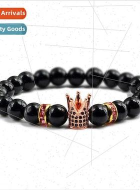 Micro-set Haoshi glossy black bracelet personalized frosted