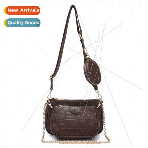 Three in one mahjong women bag 2021 new crocodile pattern re